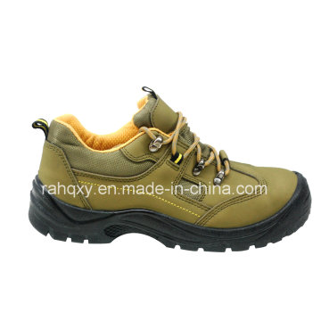 Nuevos zapatos de seguridad nobuck verde luz (HQ03051)